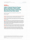 Research paper thumbnail of Validity of Estimated Glomerular Filtration Rates for Assessment of Renal Function After Renal Artery Stenting in Patients With Atherosclerotic Renal Artery Stenosis