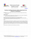 Research paper thumbnail of Teaching in multilingual education: Syllabus design based on the principles of multilingualism