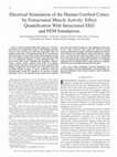 Research paper thumbnail of Electrical Stimulation of the Human Cerebral Cortex by Extracranial Muscle Activity:Effect Quantification with Intracranial EEG and FEM Simulations