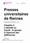 Research paper thumbnail of Chapitre 3. L'identité au travail : le groupe à l'épreuve des différences