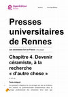 Research paper thumbnail of Chapitre 4. Devenir céramiste, à la recherche « d’autre chose »