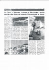 Research paper thumbnail of La Tahá, Cástaras, Lobras y Bérchules, serán declarados Bien de Interés Cultural por la Junta