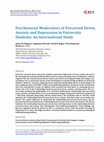 Research paper thumbnail of Psychosocial Moderators of Perceived Stress, Anxiety and Depression in University Students: An International Study