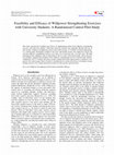 Research paper thumbnail of Feasibility and Efficacy of Willpower Strengthening Exercises with University Students: A Randomised Control Pilot Study