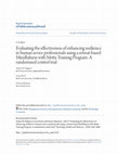 Research paper thumbnail of Evaluating the effectiveness of enhancing resilience in human service professionals using a retreat-based Mindfulness with Metta Training Program: A randomised control trial