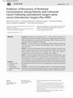 Research paper thumbnail of Predictors of Recurrence of Peritoneal Carcinomatosis among Patients with Colorectal Cancer Following Cytoreductive Surgery alone versus Cytoreductive Surgery Plus HIPEC