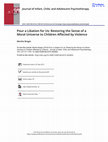 Research paper thumbnail of Pour a Libation for Us: Restoring the Sense of a Moral Universe to Children Affected by Violence