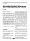 Research paper thumbnail of Performance of the anaerobic baffled reactor for primary treatment of rural domestic wastewater in Iraq