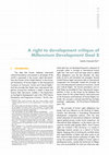 Research paper thumbnail of A right to development critique of Millennium Development Goal 8