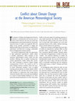 Research paper thumbnail of Conflict about Climate Change at the American Meteorological Society: Meteorologists’ Views on a Scientific and Organizational Controversy