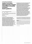 Research paper thumbnail of Author Correction: Palaeogenomics of Upper Palaeolithic to Neolithic European hunter-gatherers