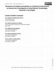 Research paper thumbnail of Resúmenes de trabajos presentados en el Seminario Internacional en Avances de la Investigación en Salud Mental, Psicobiología, Educación y Tecnologías Comité científico evaluador