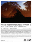 Research paper thumbnail of MAX AND IRIS STERN INTERNATIONAL SYMPOSIUM 16 MORE THAN HUMAN, MORE THAN NATURE: BEYOND THE LIVING BEING