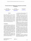 Research paper thumbnail of Towards an Innovative Validation-Driven Approach to Lean Product Development