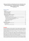 Research paper thumbnail of Reṕonses faciles aux objections de mes recherches de la part des groupes de « deśinformateur scientifique » Alexis Seydoux et Cie