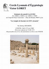 Research paper thumbnail of Séminaire le 6 avril 2024 par Jérémy Hourdin : Les temples de Karnak à la XXVe dynastie