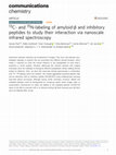 Research paper thumbnail of 13C- and 15N-labeling of amyloid-β and inhibitory peptides to study their interaction via nanoscale infrared spectroscopy