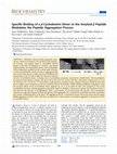 Research paper thumbnail of Specific Binding of a β-Cyclodextrin Dimer to the Amyloid β Peptide Modulates the Peptide Aggregation Process