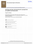 Research paper thumbnail of Teaching catering: catering lecturers' perspectives on students and classrooms