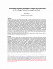 Research paper thumbnail of Performing alternative agriculture: critique and recuperation in Zero Budget Natural Farming, South India