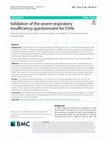 Research paper thumbnail of Validation of the severe respiratory insufficiency questionnaire for Chile