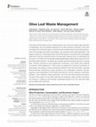 Research paper thumbnail of Olive Leaf Waste Management