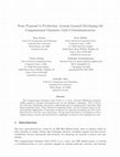 Research paper thumbnail of From Proposal to Production: Lessons Learned Developing the Computational Chemistry Grid Cyberinfrastructure