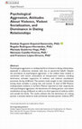 Research paper thumbnail of Psychological Aggression, Attitudes About Violence, Violent Socialization, and Dominance in Dating Relationships