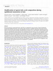 Research paper thumbnail of Modification of sperm fatty acid composition during epididymal maturation in bats