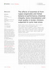 Research paper thumbnail of The effects of essential oil from Lippia origanoides and herbal betaine on performance, intestinal integrity, bone mineralization and meat quality in broiler chickens subjected to cyclic heat stress