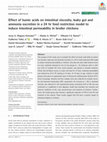 Research paper thumbnail of Effect of humic acids on intestinal viscosity, leaky gut and ammonia excretion in a 24 hr feed restriction model to induce intestinal permeability in broiler chickens