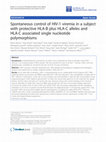 Research paper thumbnail of Spontaneous control of HIV-1 viremia in a subject with protective HLA-B plus HLA-C alleles and HLA-C associated single nucleotide polymorphisms