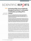 Research paper thumbnail of Activating Killer Immunoglobulin Receptors and HLA-C: a successful combination providing HIV-1 control