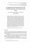 Research paper thumbnail of An Appraisal and Classification of the Transdisciplinarity of Existing Design Tools