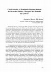 Research paper thumbnail of Crónica sobre el Seminario hispano-alemán de Derecho Público “Después del Tratado de Lisboa”