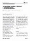 Research paper thumbnail of The impact of paper constituents on the efficiency of mechanical strengthening by polyaminoalkylalkoxysilanes