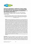 Research paper thumbnail of Apparent digestibility coefficient of black soldier fly (Hermetia illucens) larvae in formulated diets for hybrid grouper (Epinephelus fuscoguttatus ♀ × Epinephelus lanceolatus ♂)