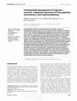 Research paper thumbnail of Fruiting body development in Coprinus cinereus: regulated expression of two galectins secreted by a non-classical pathway The GenBank accession number for the sequence reported in this paper is AF130360