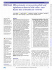 Research paper thumbnail of JBI systematic review protocol of text/opinions on how to best collect race-based data in healthcare contexts