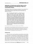 Research paper thumbnail of Application of frankincense and rice starch as eco-friendly substances for the resizing of paper as a conservation practice