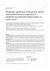 Research paper thumbnail of Prognostic significance of the genetic and the immunohistochemical expression of epithelial-mesenchymal-related markers in colon cancer