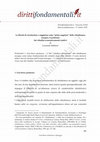 Research paper thumbnail of La libertà di circolazione e soggiorno come “pietra angolare” della cittadinanza europea: il problema dei cittadini economicamente inattivi