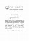 Research paper thumbnail of La proporzionalità come principio archimedeo della cittadinanza europea: un percorso giurisprudenziale