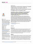 Research paper thumbnail of Wastewater monitoring for detection of public health markers during the COVID-19 pandemic: Near-source monitoring of schools in England over an academic year