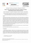 Research paper thumbnail of Study of the achievement of university students and their relationship with the selection process