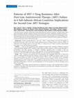 Research paper thumbnail of Patterns of HIV-1 Drug Resistance After First-Line Antiretroviral Therapy (ART) Failure in 6 Sub-Saharan African Countries: Implications for Second-Line ART Strategies