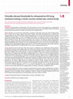 Research paper thumbnail of Clinically relevant thresholds for ultrasensitive HIV drug resistance testing: a multi-country nested case-control study