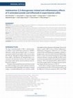 Research paper thumbnail of Indoleamine-2,3-dioxygenase-related anti-inflammatory effects of 3-aminobenzamide and infliximab in experimental colitis