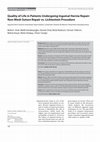 Research paper thumbnail of Quality of life in patients undergoing inguinal hernia repair: non-mesh suture repair vs. Lichtentein procedure