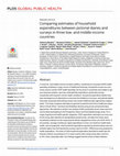 Research paper thumbnail of Comparing estimates of household expenditures between pictorial diaries and surveys in three low- and middle-income countries